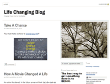 Tablet Screenshot of lifechangingblog.com